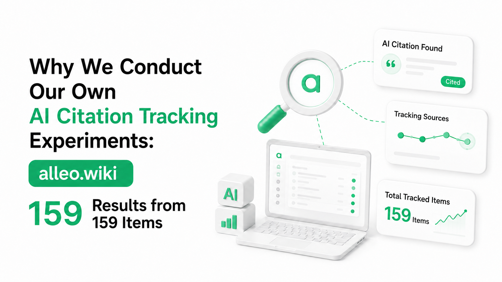 Why we ran our own AI citation tracking experiment: results from 159 alleo.wiki entries